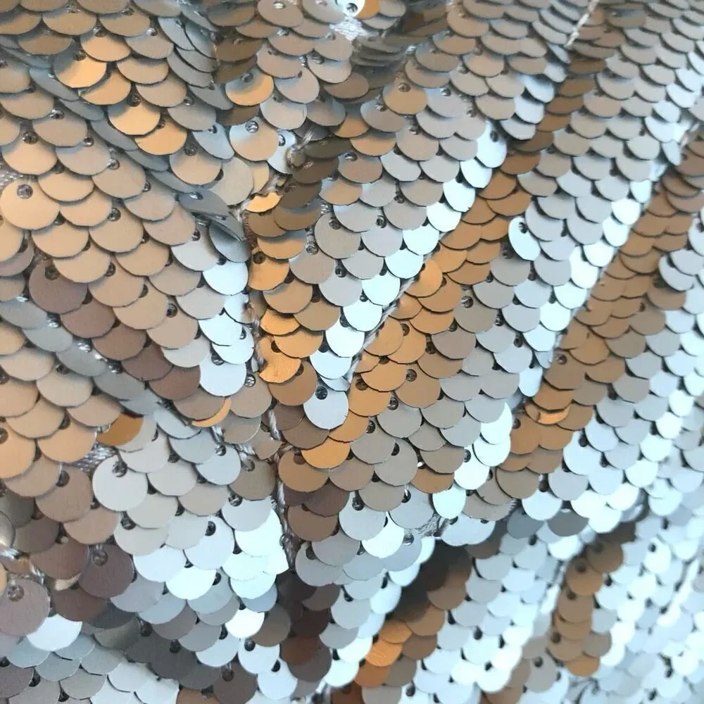 NICOLE MILLER - NWT - Silver Sequined & Vegan Leather Evening Bag. SPARKLY! ♥️